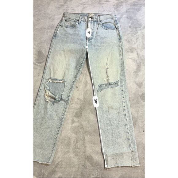 Alice & Olivia Cotton Straight Fit Raw Hem Jeans 27 - Picture 6 of 9